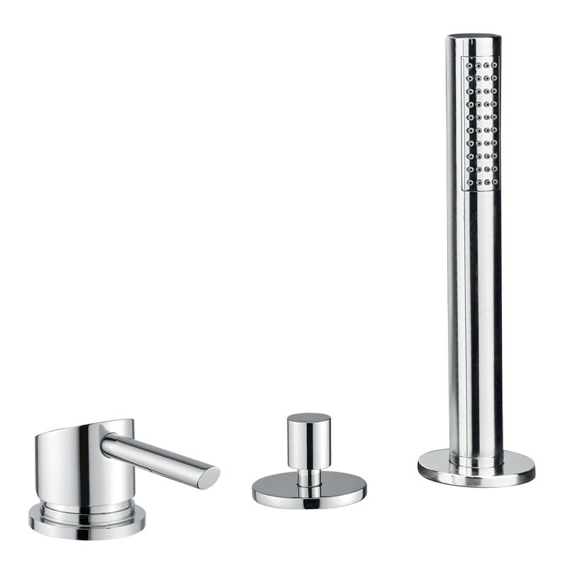 BUGNATESE 2157OP Bugnatese Smart Peremre szerelhető 3 üléses kádcsap kifolyószár nélkül matt fekete vagy fehér színben