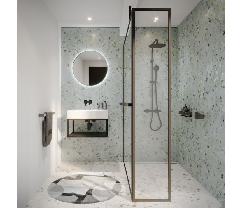 Riho LUCID 402 SWING zuhanykabin transparent üveggel 140x40x200cm Matt fekete G005062121  KÉRJE EGYEDI ÁRAJÁNLATUNKAT!