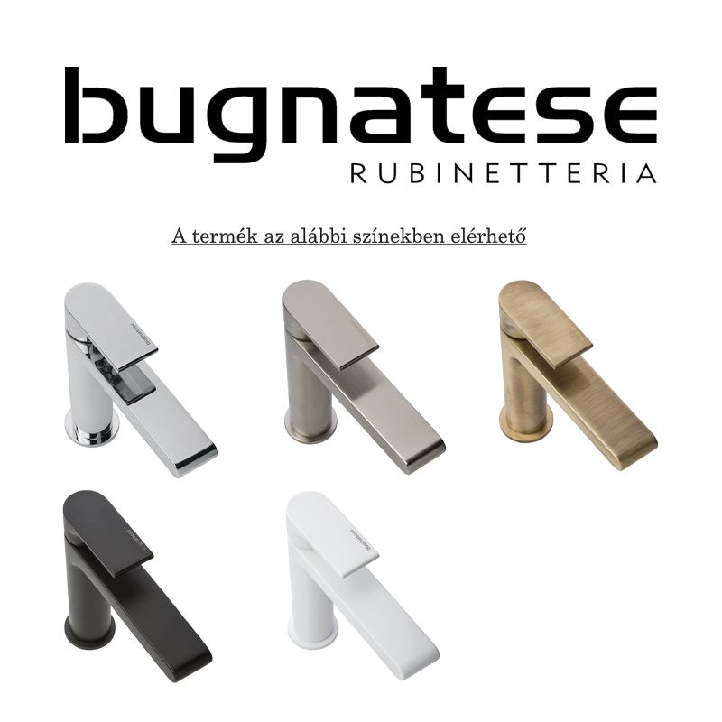 BUGNATESE 2382NS KOBUK FIX álló mosogatócsaptelep leeresztő nélkül szálcsiszolt nikkel színben
