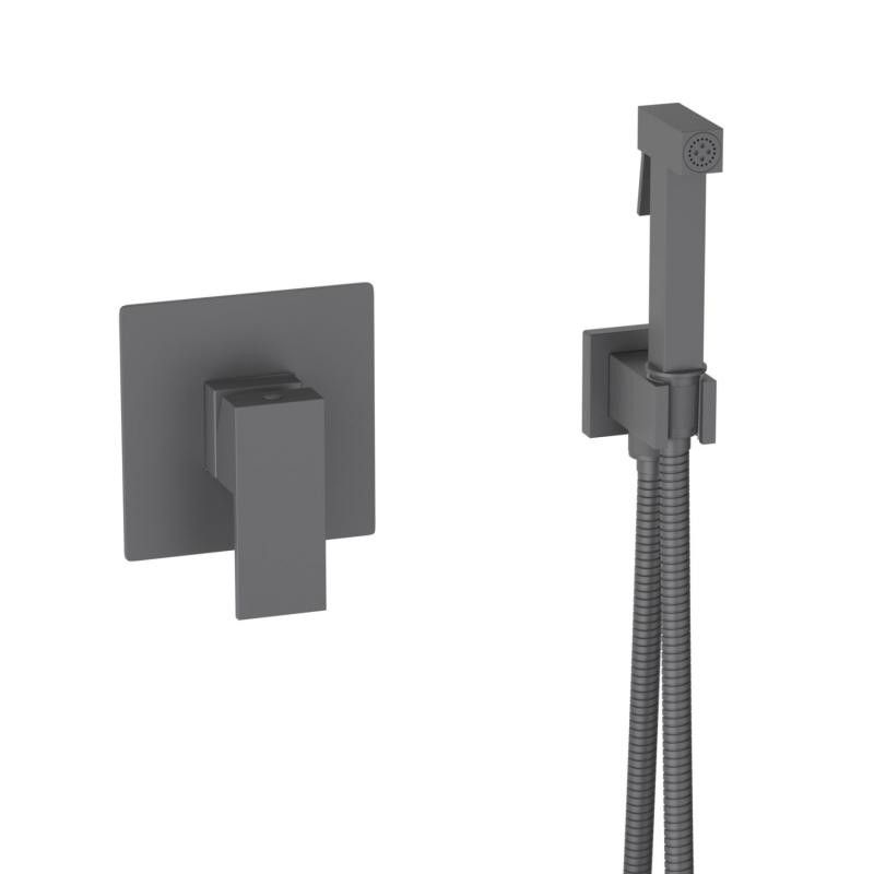 AREZZO design CUBEFIELD falsík alatti bidé csaptelep kézizuhannyal, fekete - AR-4407B