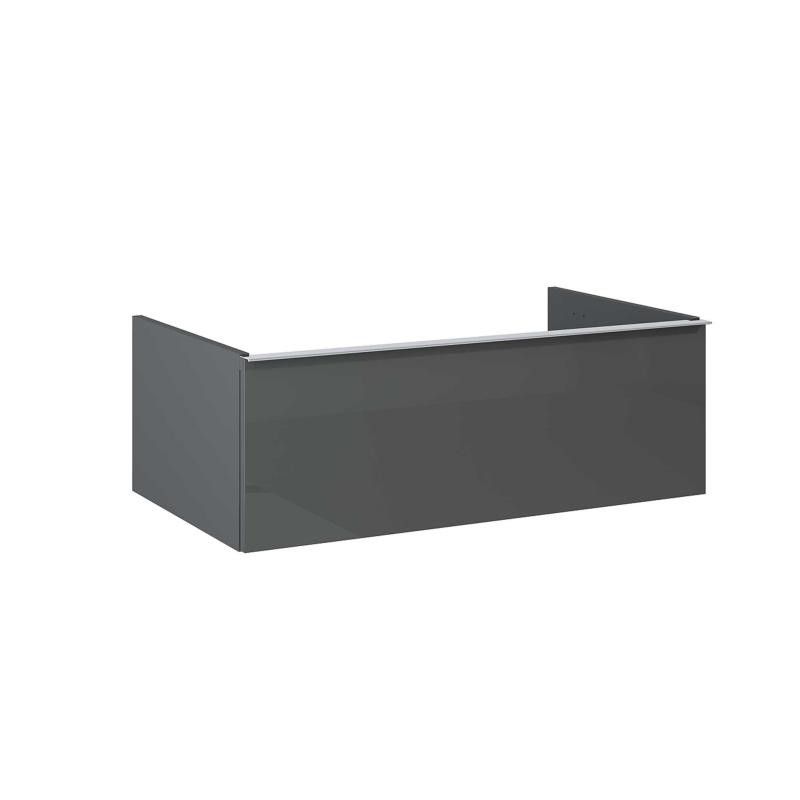 AREZZO design MONTEREY 80 cm-es alsószekrény 1 fiókkal Mf. antracit színben, szifonkivágás nélkül - AR-167092