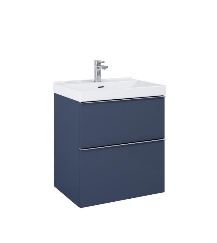 AREZZO design MONTEREY 60 cm-es alsószekrény 2 fiókkal Matt Kék színben, szifonkivágással - AR-168573