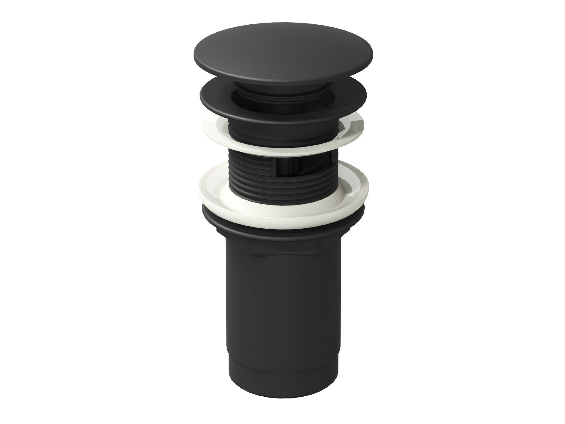 RAVAK X01748 Mosdólefolyó Click-Clack, matt fekete fém dugóval