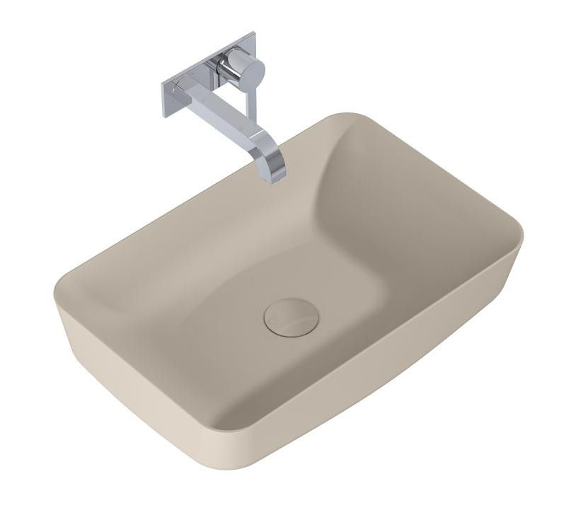 AREZZO design pultra ültethető mosdó NOMIA 50x39, matt beige - AR-146051