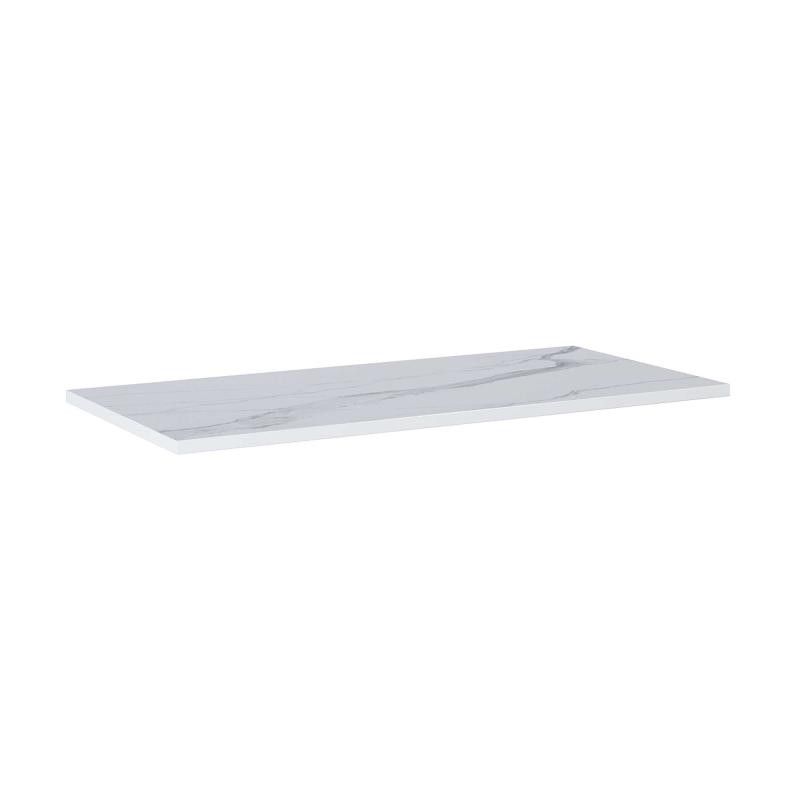 AREZZO design CALACATTA márvány 100x46 cm mosdópult Matt Fehér színben, 20 mm - AR-167402