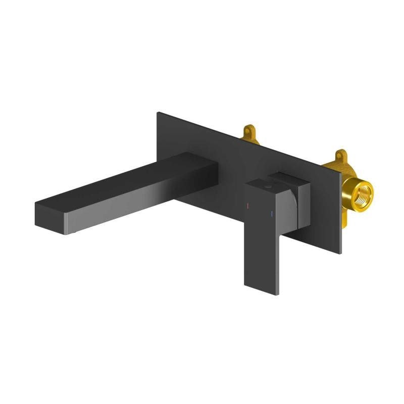 AREZZO design CUBEFIELD fali mosdócsaptelep, fekete - AR-4403B