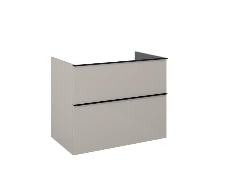 AREZZO design MONTEREY 80 cm-es alsószekrény 2 fiókkal Matt beige színben, szifonkivágás nélkül - AR-168593