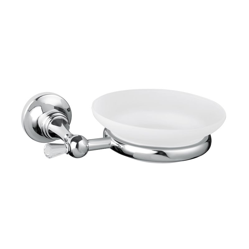 BUGNATESE 27800DO CRISTALLO Fali szappantartó matt üveggel swarovski gombbal arany színben