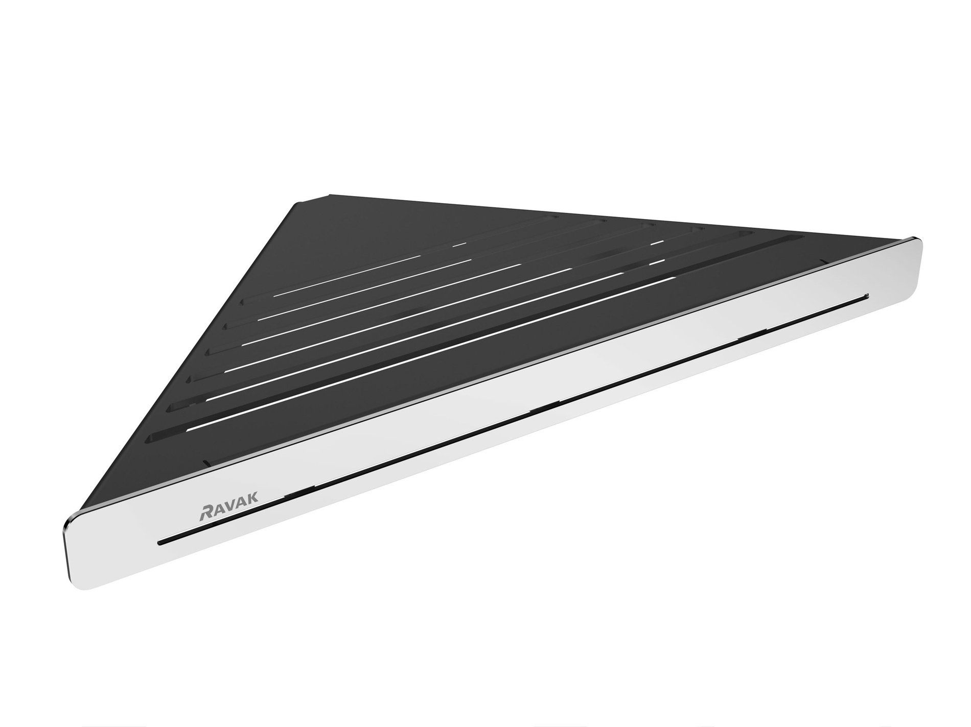 RAVAK X07P576 Polc Slim C, fekete/króm