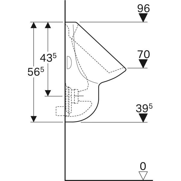Geberit 236600000 Aller vizelde, felső bekötésű, hátsó vagy alsó kifolyású