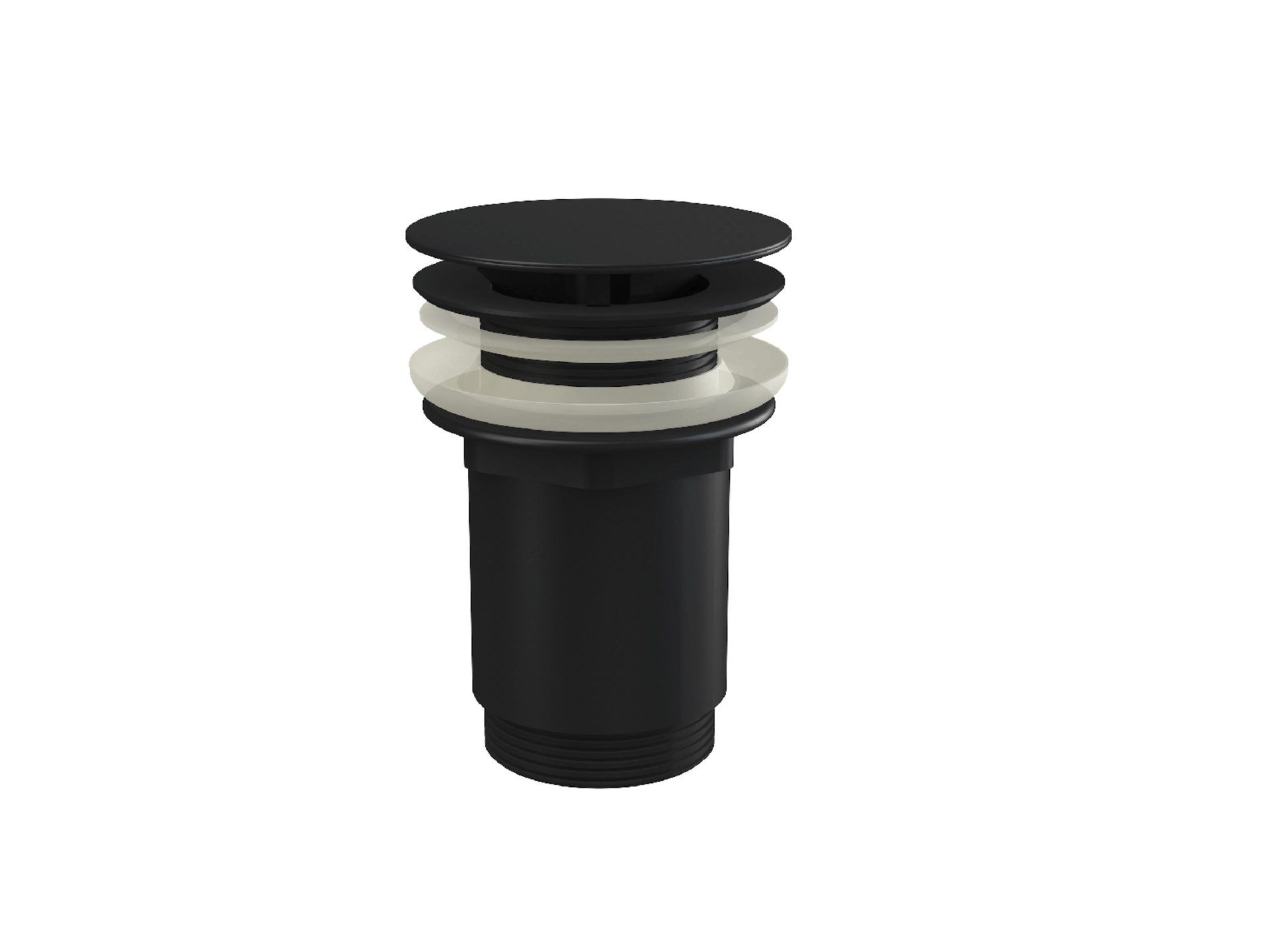 RAVAK X01762 Mosdólefolyó Fix, matt fekete fém dugóval