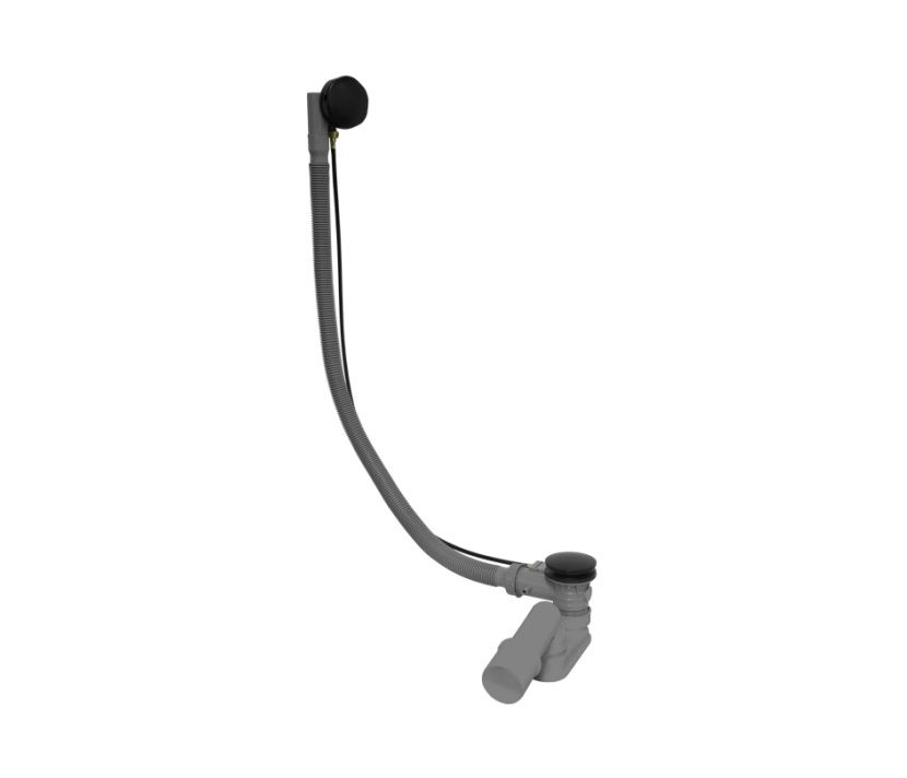 Riho 208711 kád le és túlfolyószett MATT FEKETE