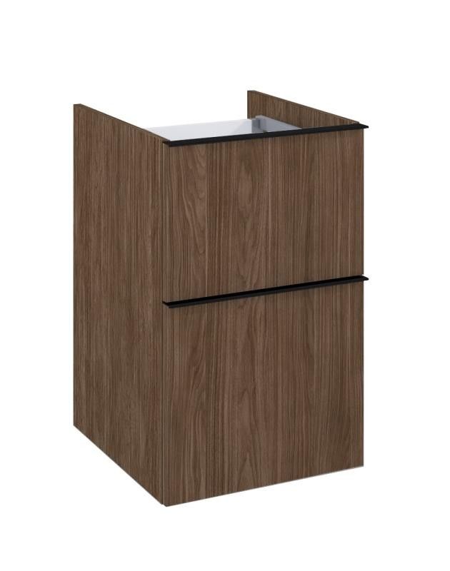 AREZZO design MONTEREY 40 cm-es alsószekrény 2 fiókkal Lincoln dió színben - AR-168694