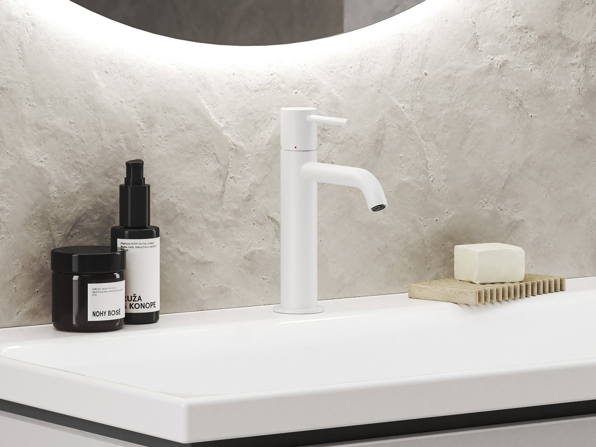 RAVAK X070236 Espirit álló mosdócsaptelep 190 mm leeresztő nélkül ES 012.10WV, White Velvet