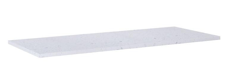 AREZZO design TERRAZZO márvány mosdópult 120/46/2 fehér matt - AR-168541