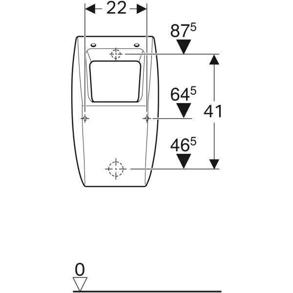 Geberit 236100000 Pareo vizelde, fedélhez, hátsó bekötésű, hátsó kifolyás