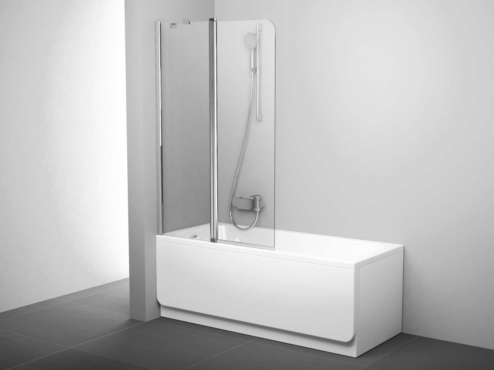 RAVAK 7QLA0C00Z1 CVS2-100 bal kádparaván krómhatású+transparent