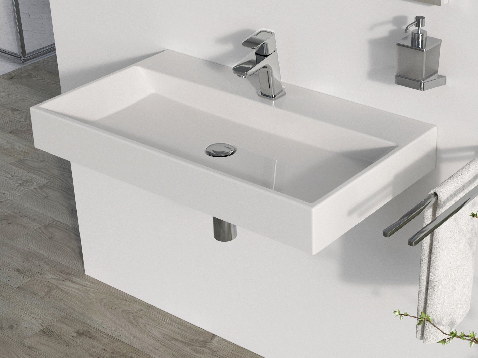 RAVAK XJO01280000 Natural 80 mosdó fehér, nyílással