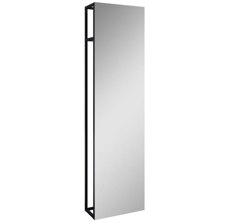 AREZZO design NEBO tükör canela tölgy polccal 50_190, matt fekete - AR-168366