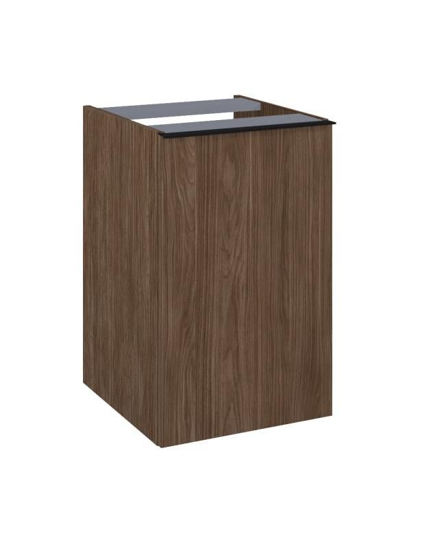 AREZZO design MONTEREY 40 cm-es oldalszekrény szennyeskosárral Lincoln dió színben - AR-168692