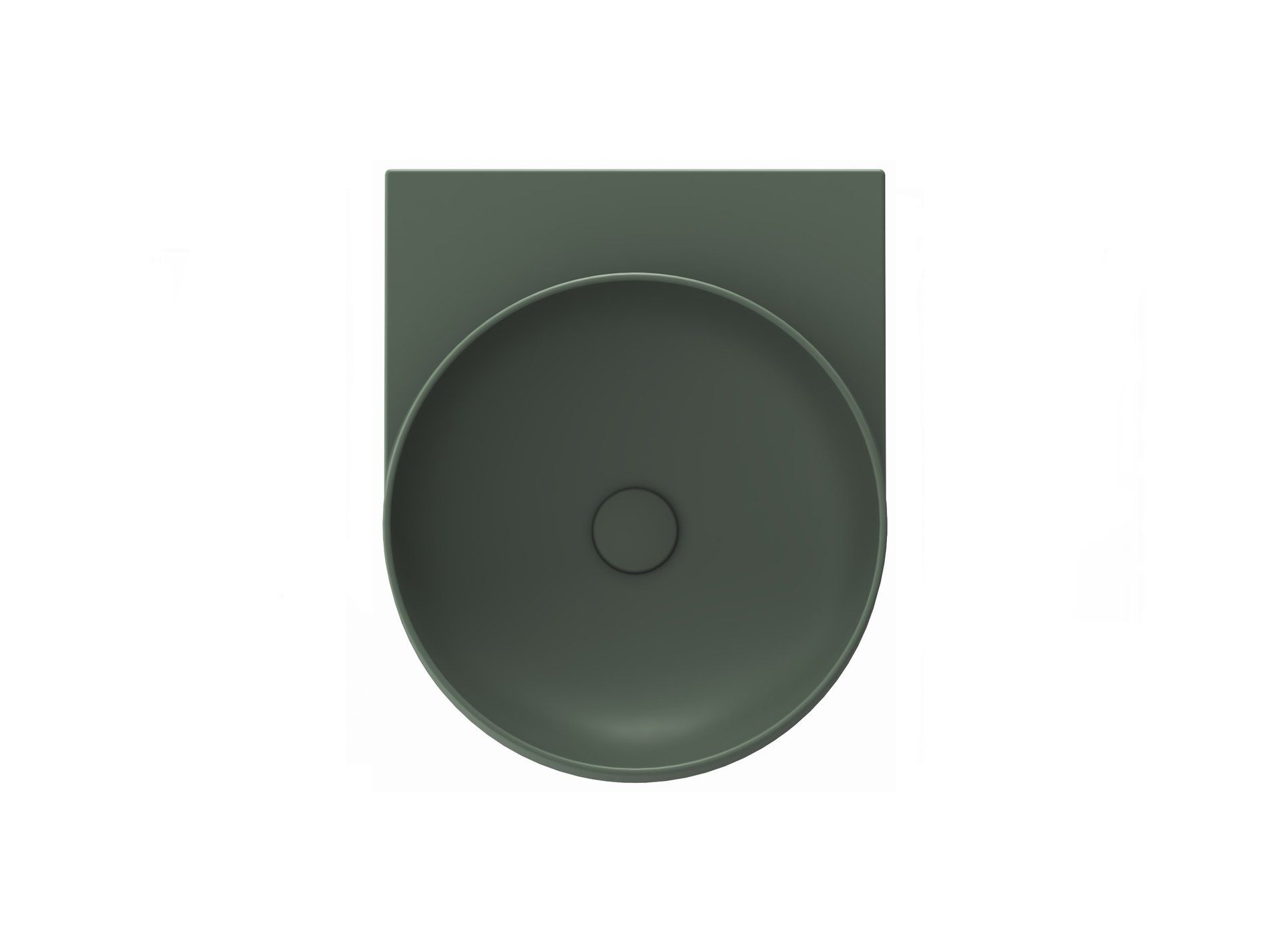 RAVAK XJX08040000 Yard 40 kerámiamosdó Grey Green, túlfolyó furat nélkül