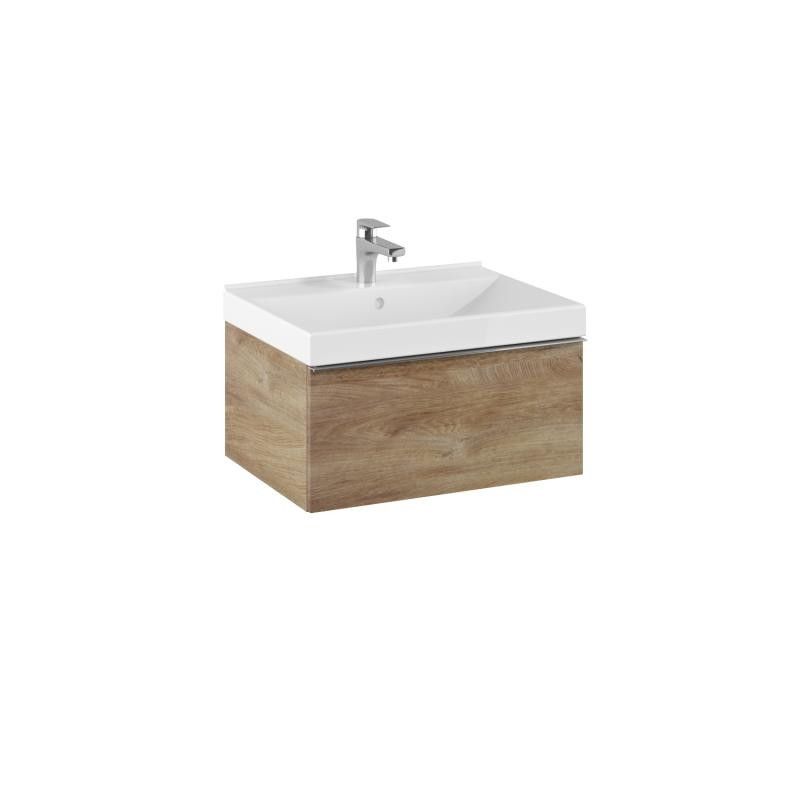 AREZZO design MONTEREY 60 cm-es alsószekrény 1 fiókkal Canela tölgy színben, szifonkivágással - AR-167250
