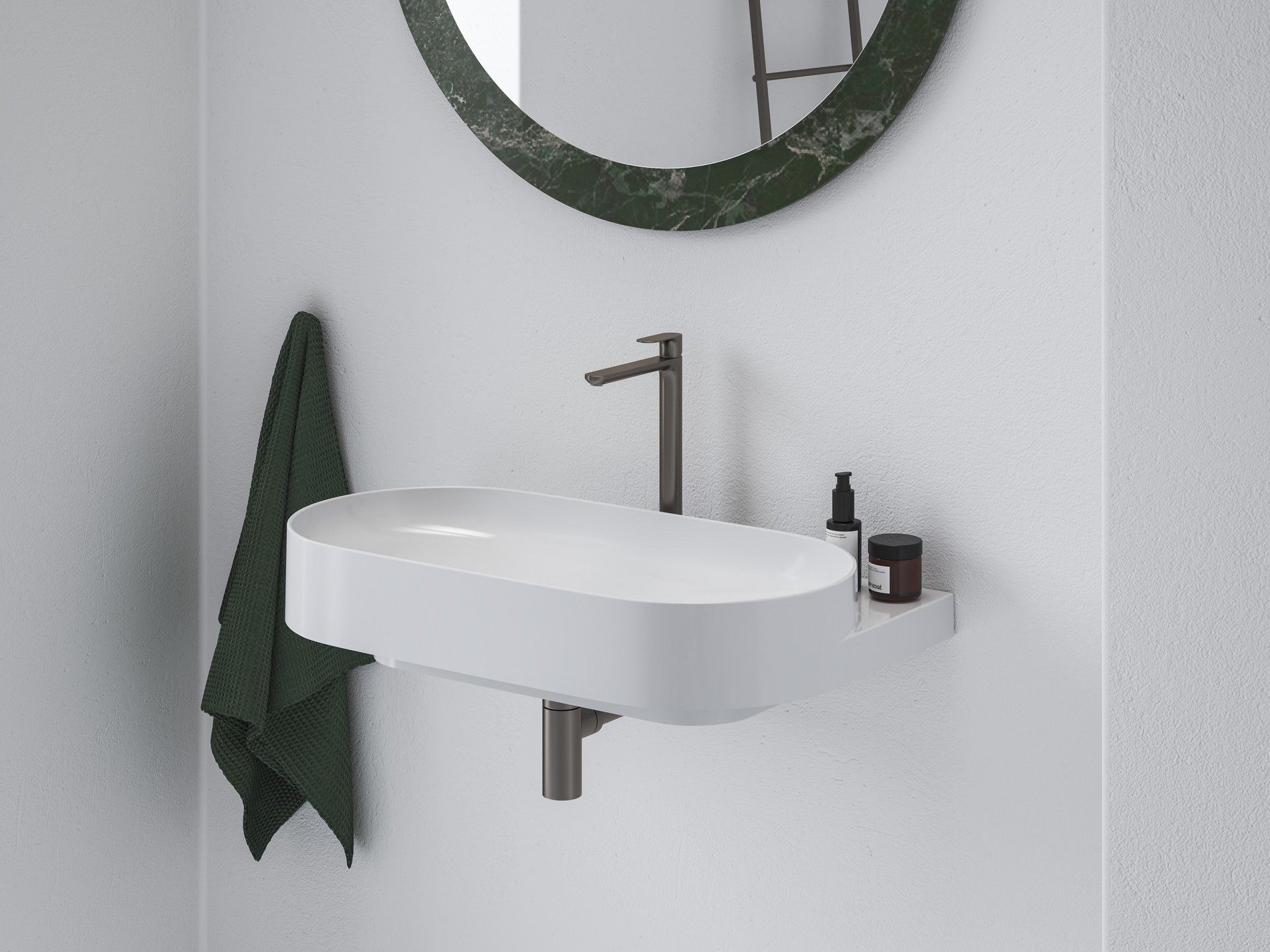 RAVAK X070422 Eleganta álló mosdócsaptelep BeCool 335 mm leeresztő nélkül EL 015.21GB, grafit