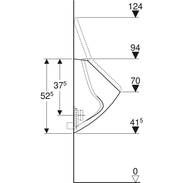 Geberit 239200000 Corso vizelde, fedélhez, hátsó bekötésű, hátsó kifolyás