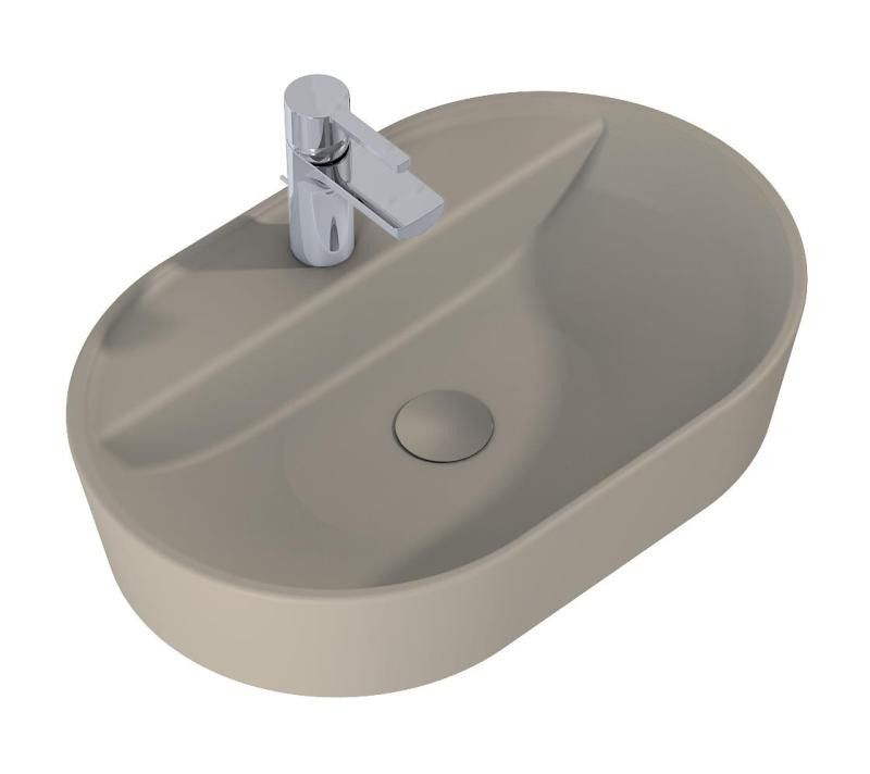 AREZZO design pultra ültethető mosdó BABETTE 62X42 matt beige - AR-146041