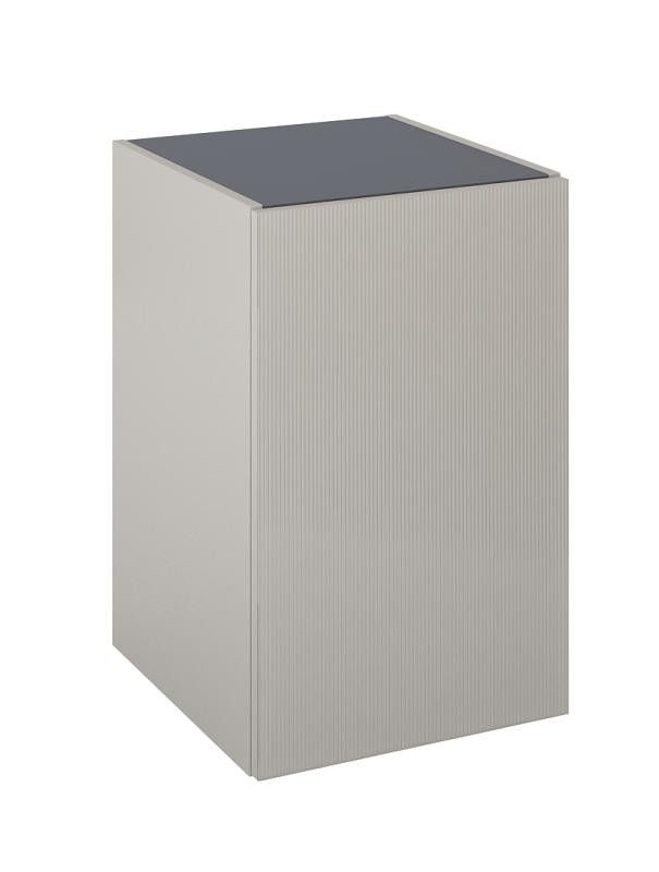 AREZZO design MONTEREY GLASS 40 cm-es oldalszekrény 1 ajtóval beige színben - AR-169412