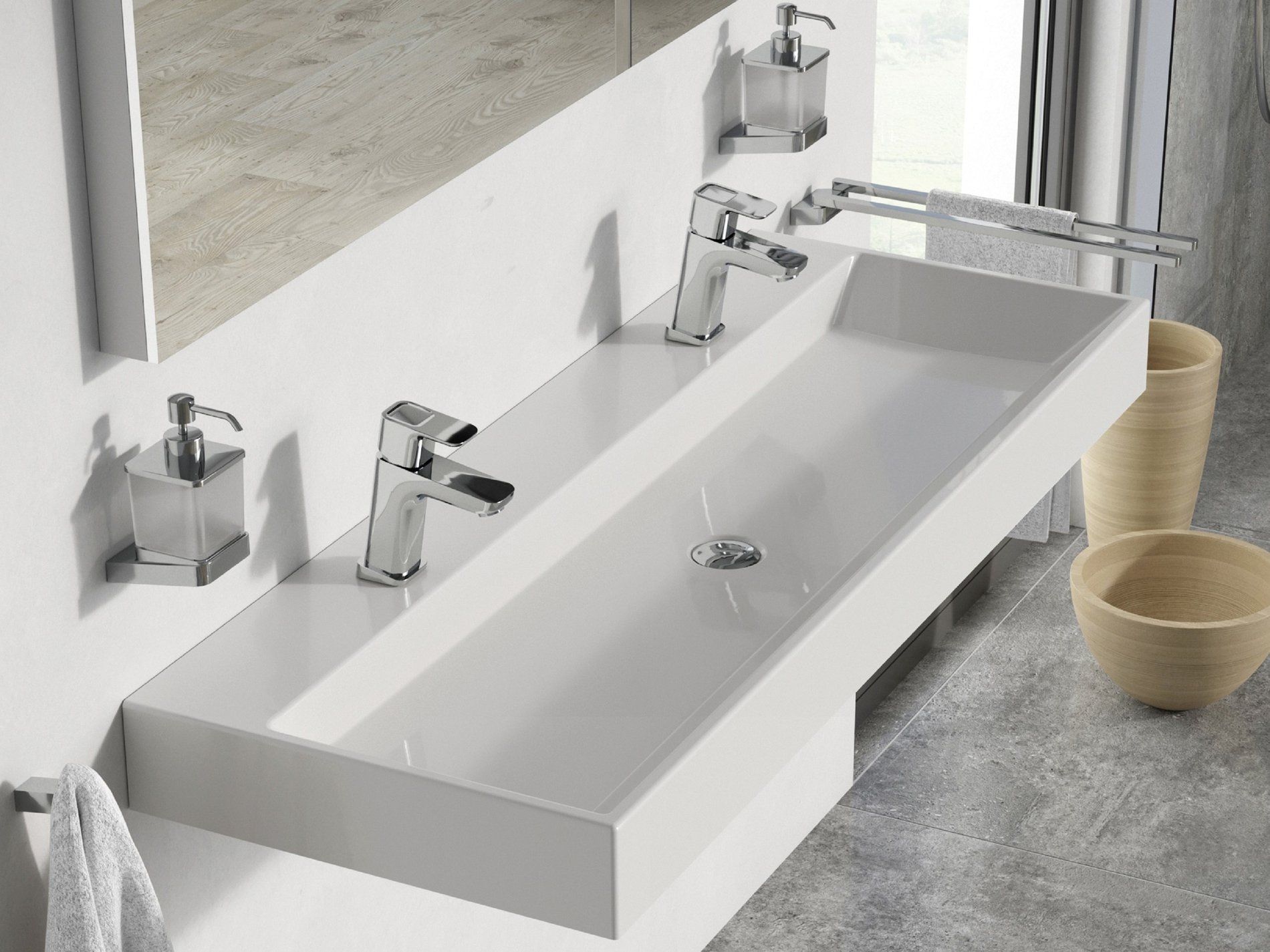 RAVAK XJO01212000 Natural Duo 120 duplamosdó fehér, nyílással