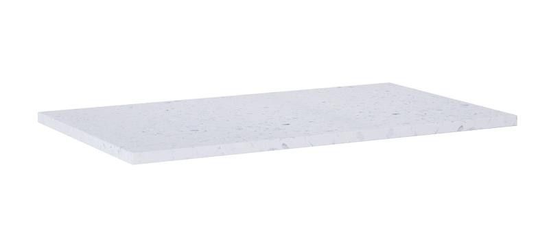 AREZZO design TERRAZZO márvány mosdópult 80/46/2 fehér matt - AR-168539