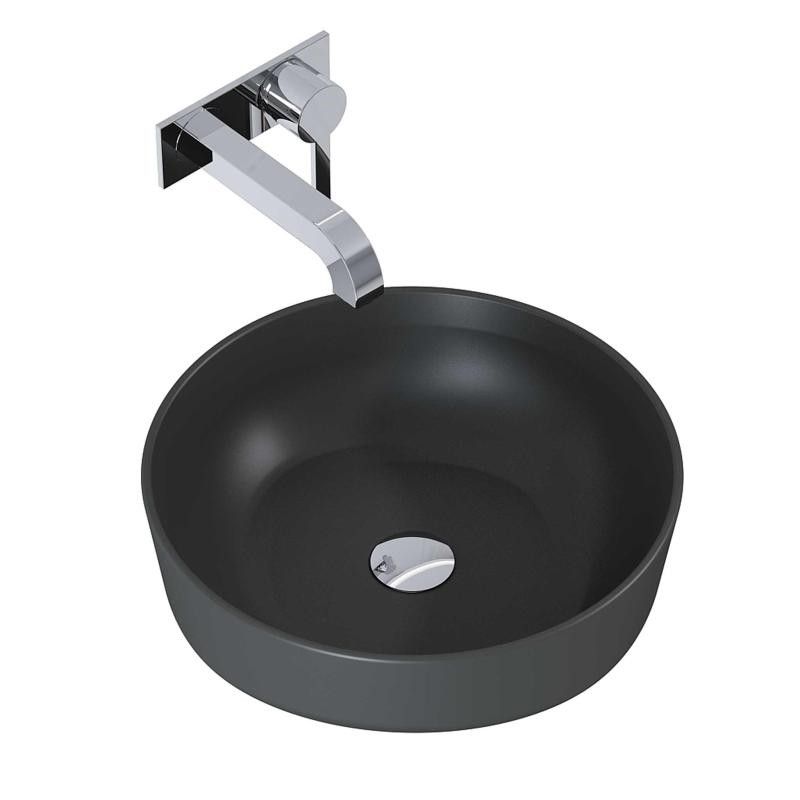 AREZZO design pultra ültethető mosdó LORCA 42x42 matt antracit - AR-145007