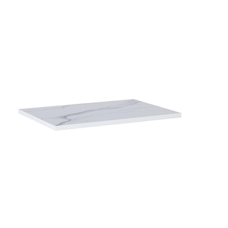 AREZZO design CALACATTA márvány 60x46 cm mosdópult Matt Fehér színben, 20 mm - AR-167400