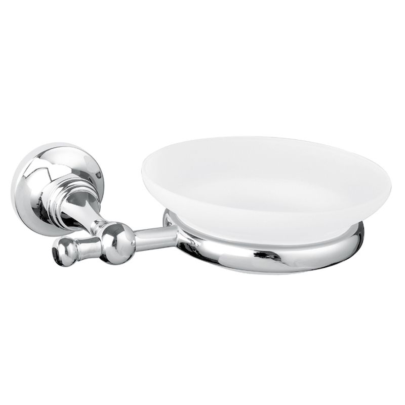 BUGNATESE 25800CR TRADIZIONALE Fali szappantartó fehér kerámiával króm színben