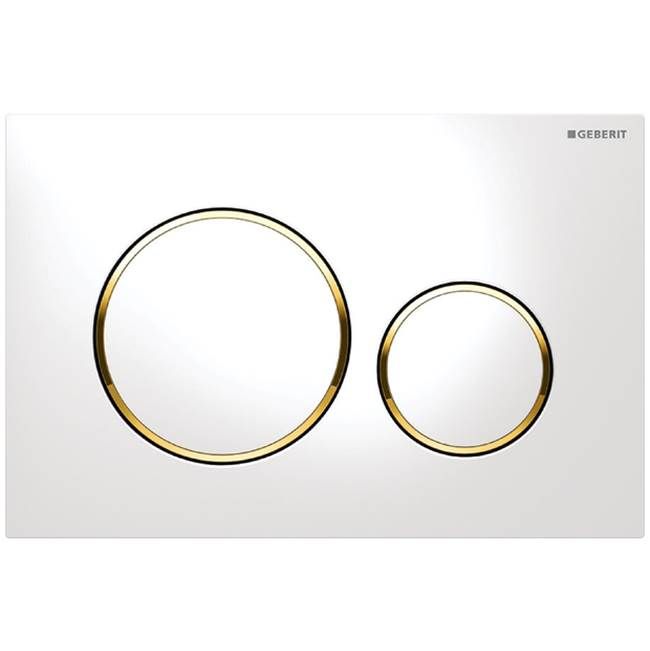 Geberit ÚJ DESIGN Sigma20 115.882.KK.1 fehér arany fehér nyomólap 115882KK1