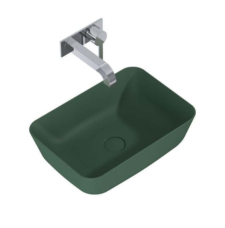 AREZZO design pultra ültethető mosdó RENI 46x33, matt zöld - AR-146028