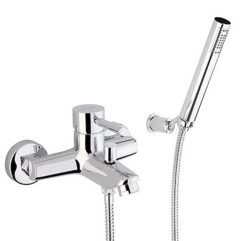 BUGNATESE 2202OS Bugnatese Kobuk Kádcsaptelep zuhanyszettel szálcsiszolt arany színben