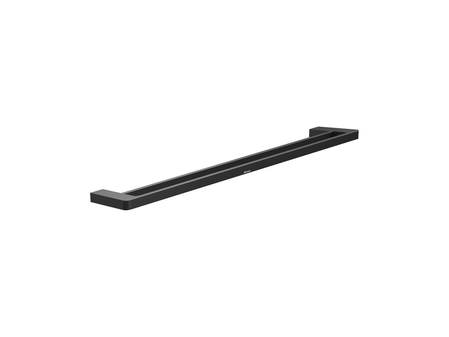 RAVAK X07P562 10° dupla törölközőtartó 63 cm TD 320.20BL, fekete