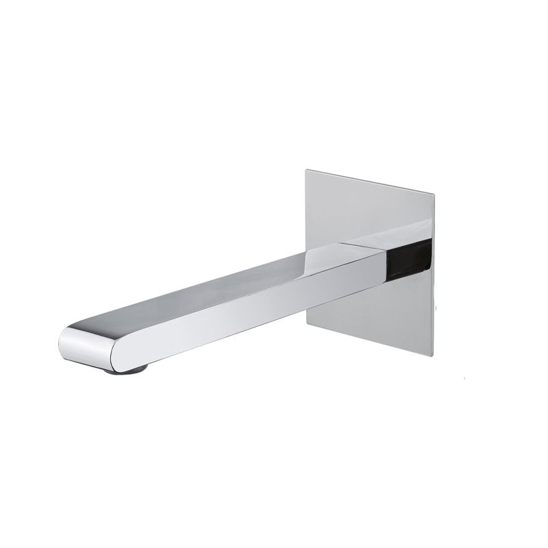 BUGNATESE 19339CR  Kifolyószár szögletes (15,5 cm) STONE csaptelepekhez króm színben